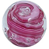 my-gschenk Bola de ensueño de Pisapapeles Medium: Diseño Remolino- Color Rosa